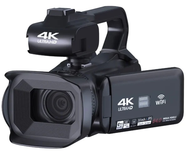 4k Camcorder Full HD 4K Vlogging Camera With 4.0" Touch Screen 18X Digital Zoom Fill Light - Image 4